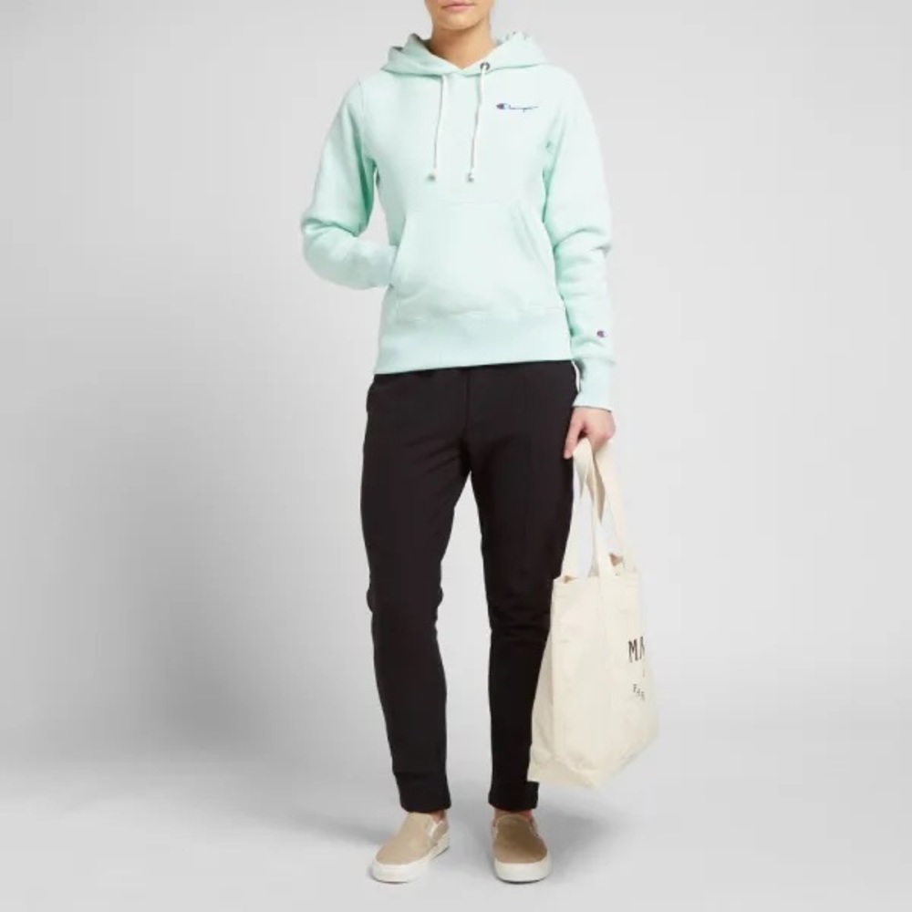 Champion Reverse Weave Small Script Hoodie Hemlock - Picture 11 of 11